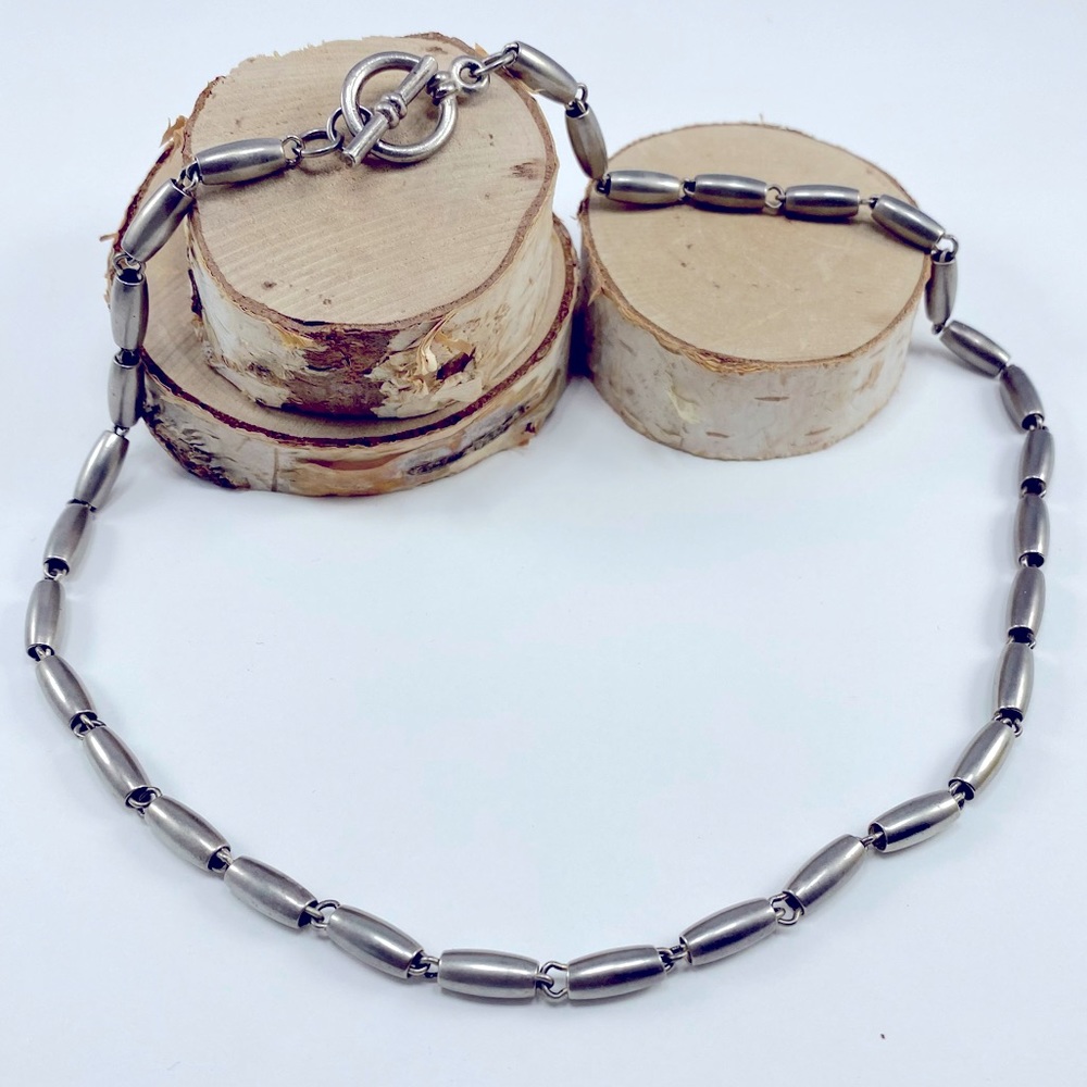 Modern Silver Necklace